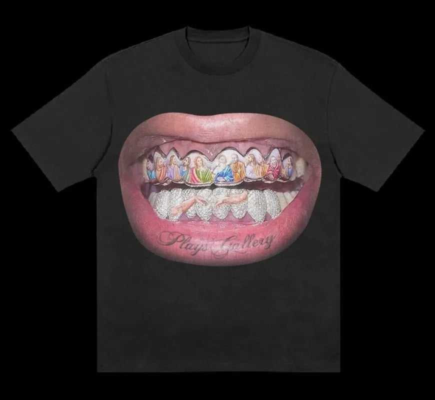 Teeth Print Graphic Tee's