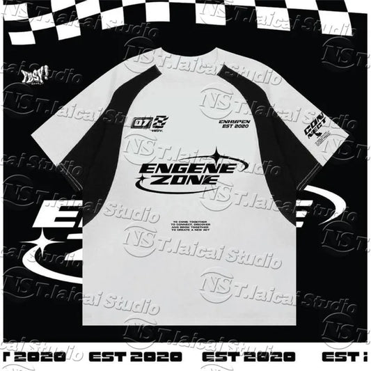 Men's Y2K T-shirt Summer Short Sleeves Super Kids Trend MOTO 2025 New Tops Shirts for Men's Clothing Enhypen Hot Sale