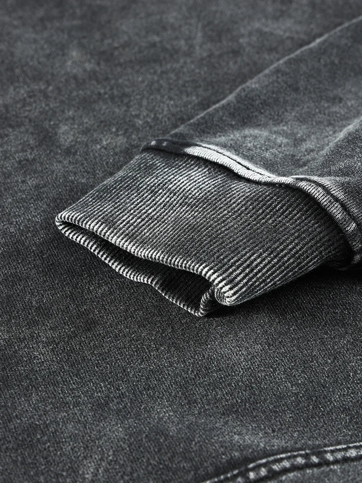 Goth Print Acid Washed Hoodie