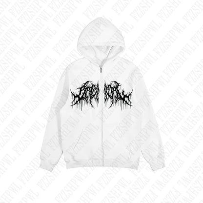Goth Print Zip Up