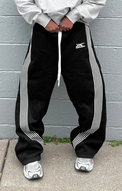 Striped Baggy Sweat Pants