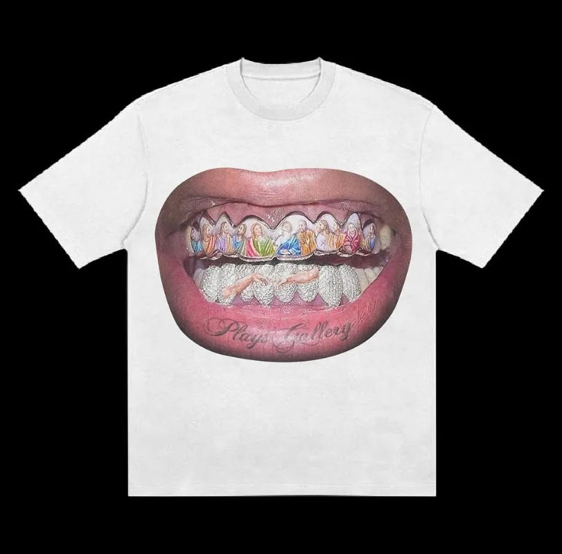 Teeth Print Graphic Tee's
