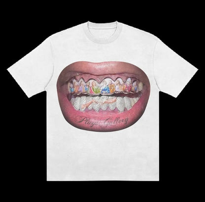 Teeth Print Graphic Tee's