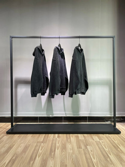 Goth Print Acid Washed Hoodie