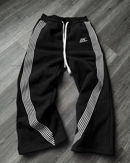 Striped Baggy Sweat Pants