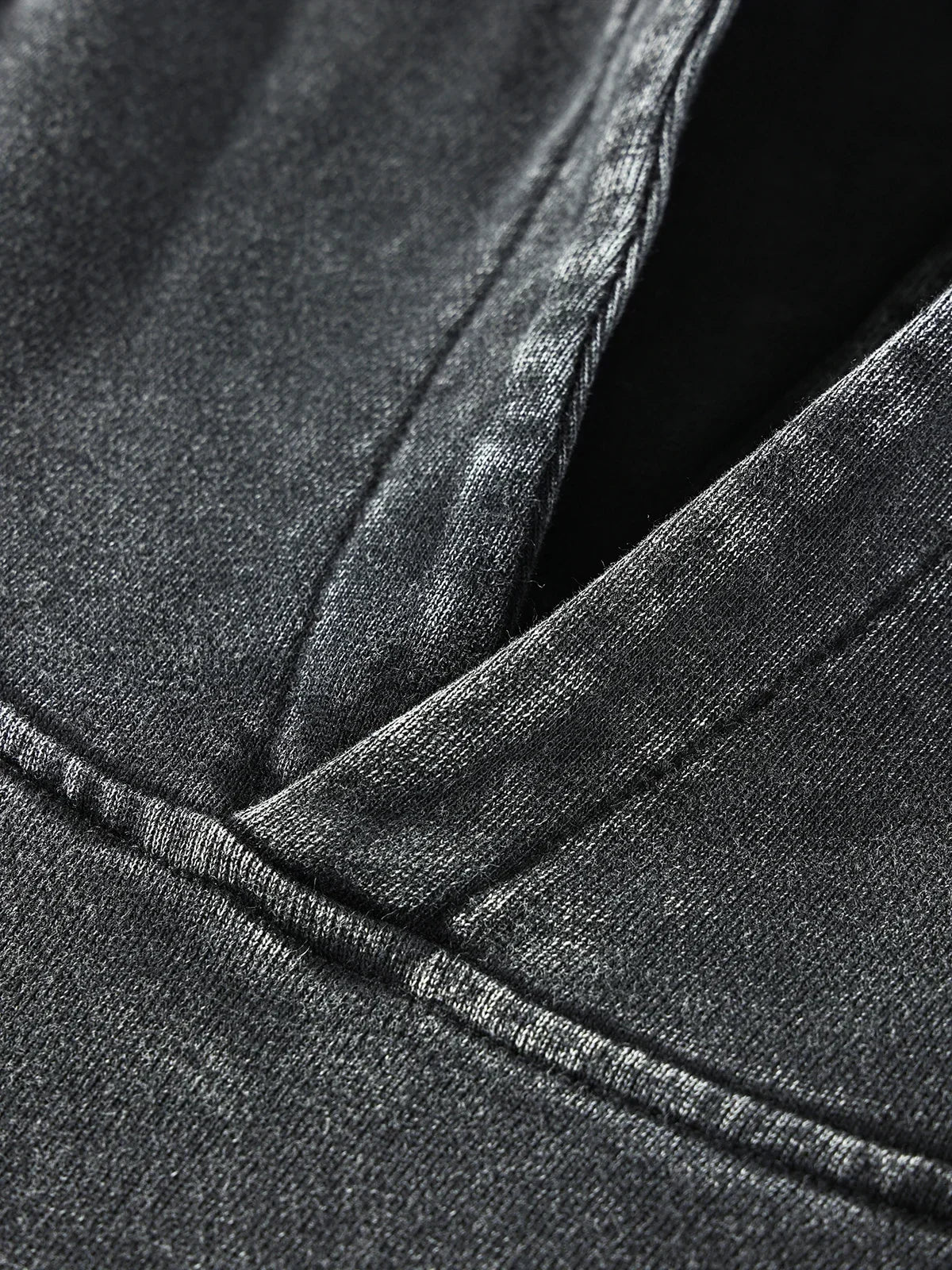 Goth Print Acid Washed Hoodie